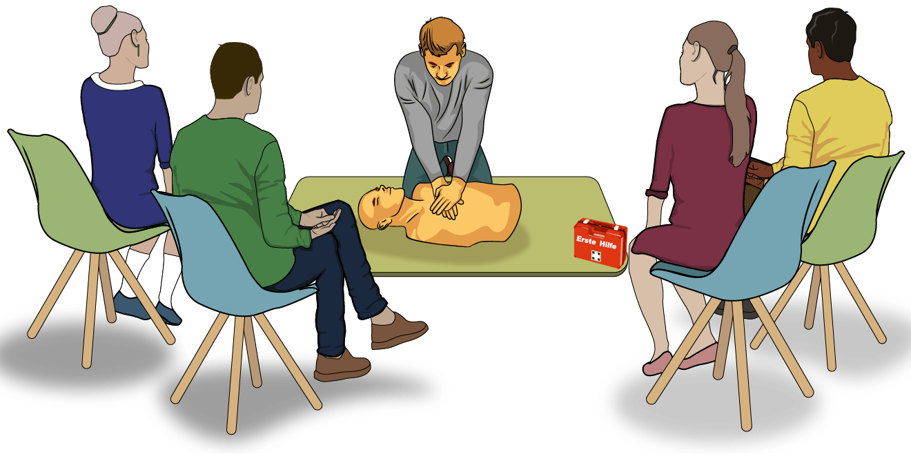Erste-Hilfe-Kurs München Illustration